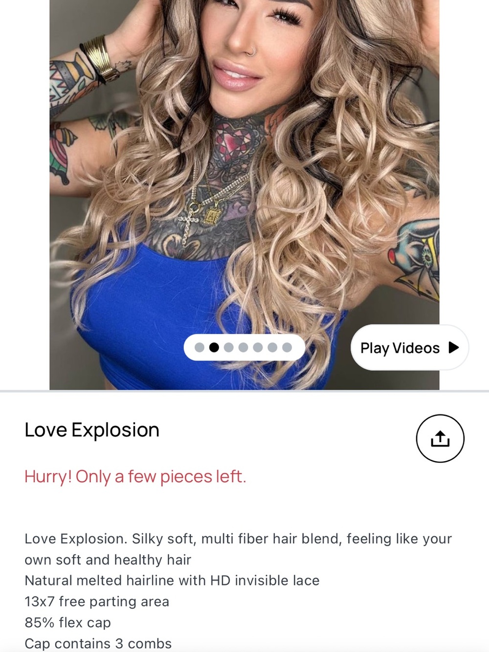 Women’s Blonde Wavy Hairpiece